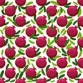 Seamless pattern with pomegranates. Decorative patterns of the pomegranate fruit