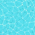 Seamless pattern of pool water surface texture. Abstract sea waves background in blue and turquoise colors.