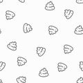 Seamless pattern of poops - excrement backgrounsd