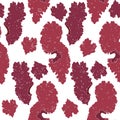 Seamless pattern with porphyra seaweed. Red algae. Edible seaweed. Vector hand drawn illustration. Royalty Free Stock Photo