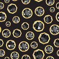 Seamless pattern with precious stones Royalty Free Stock Photo