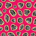 Seamless pattern with precious stones Royalty Free Stock Photo