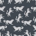 Seamless pattern with predators. Royalty Free Stock Photo