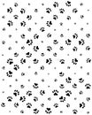 Seamless pattern of print of dogs paws Royalty Free Stock Photo