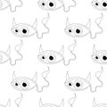 Seamless Pattern with Psyhodelical Print with Surreal Devil Eye Royalty Free Stock Photo