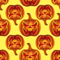 Seamless pattern with pumkins on background for halloween Royalty Free Stock Photo