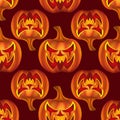 Seamless pattern with pumkins on background for halloween Royalty Free Stock Photo