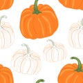 Seamless pattern. Pumpkin.