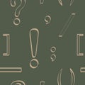 Seamless pattern with punctuation marks Royalty Free Stock Photo