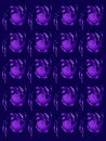 Seamless pattern with purple decorative elements