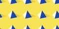 Seamless pattern with pyramid shape on yellow background in modern dotted texture style Royalty Free Stock Photo
