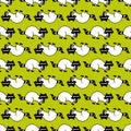 Seamless pattern with raccoon.