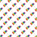 Seamless pattern of Rainbow Colored Wooden Toy 8 tone Xylophone glockenspiel isolated on white background with clipping path. toy Royalty Free Stock Photo