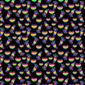 Seamless pattern of rainbow elements. Royalty Free Stock Photo