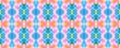 Seamless Pattern. Rainbow Vintage Geometric Repeat. Seamless Ethnic African Print. Endless Watercolor Batik. Multicolor Lace Ikat