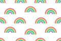 Seamless pattern of rainbows. Royalty Free Stock Photo
