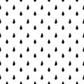 Seamless pattern with raindrops on white background.Vector imag