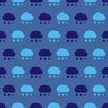 Seamless pattern of rainy clouds Royalty Free Stock Photo