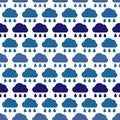 Seamless pattern of rainy clouds Royalty Free Stock Photo