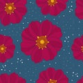 Seamless pattern with rare flower