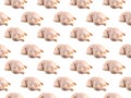 Seamless pattern of raw chicken on a white background. The view from the top. Creative packaging design.