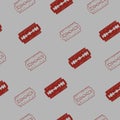 Seamless pattern with razor blades. vector image Royalty Free Stock Photo