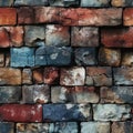 seamless pattern realistic bricks background Royalty Free Stock Photo