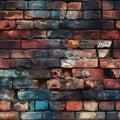 seamless pattern realistic bricks background Royalty Free Stock Photo