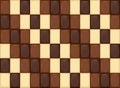 Seamless Pattern. Realistic Chocolate Bar Pieces. Milk, Dark, Wh