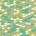 Seamless pattern. Realistic imitation of scales of fish. Green and blue scales with black lines. Marine background. Animal print Royalty Free Stock Photo