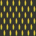 Seamless pattern with realistic yellow corn cobs Royalty Free Stock Photo