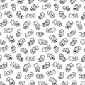 Seamless pattern of recyclable materials Royalty Free Stock Photo