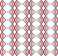 Seamless pattern red-black-white. Royalty Free Stock Photo