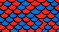Seamless Pattern of Red and Blue Fish Scales Texture Royalty Free Stock Photo