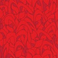 Seamless pattern, red camouflage from reed leaves for fabrics, wallpapers, tablecloths, prints and designs. Abstract background Royalty Free Stock Photo