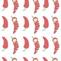 Seamless pattern red chili background illustration vector eps 10 Royalty Free Stock Photo