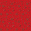 A seamless pattern , red Christmas stars on a red background Royalty Free Stock Photo