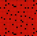 Seamless pattern with red circles