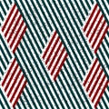 3444 Seamless pattern with red and green segments, modern stylish image. Royalty Free Stock Photo