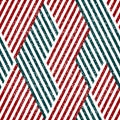 3215 Seamless pattern with red and green stripes, modern stylish image. Royalty Free Stock Photo