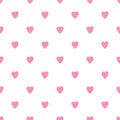 Seamless pattern with red hearts. 14 february wallpaper Royalty Free Stock Photo