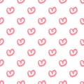 Seamless pattern with red hearts.14 february wallpaper Royalty Free Stock Photo