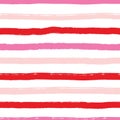Seamless pattern with red and pink lines. Simple repeat design with stripes Royalty Free Stock Photo