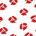 Seamless pattern of red poppies. Floral pattern of poppie.