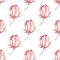 Seamless pattern with red roses