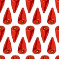 Seamless pattern of red sweet peppers for background.. Vector Royalty Free Stock Photo