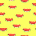 Seamless pattern with red watermelon Royalty Free Stock Photo