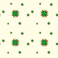 Seamless pattern with red yellow green stars on a light yellow background. Holiday. Children`s textiles. For wrapping paper and