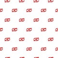 Seamless pattern with refresh, reload, repeat, play icon on white background