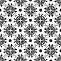 Seamless Pattern Repeated Design Curvy Floral Flower Decorative Tile Fabric Floor Interior Design Repeated On White Background Royalty Free Stock Photo